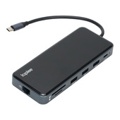 IOPLEE IOPEXTHE12IN1605 hub di interfaccia USB tipo-C 5000 Mbit/s Grigio