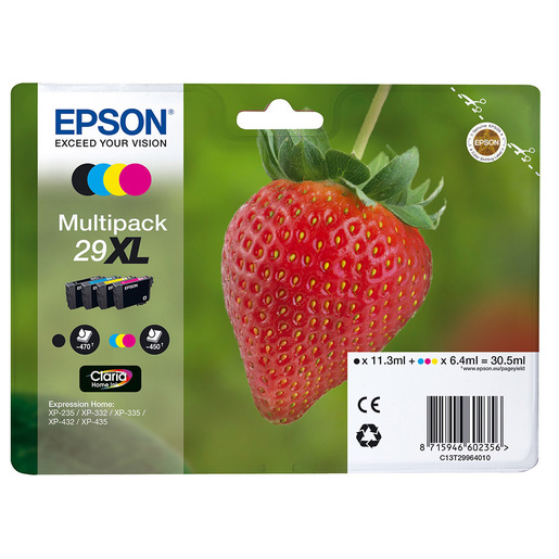 Image of Epson Strawberry 29XL cartuccia d'inchiostro 1 pz Originale Resa elevata (XL) Nero, Ciano, Magenta, Giallo