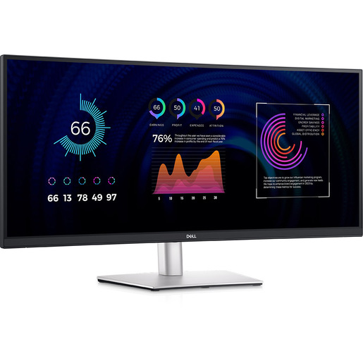 Image of DELL P Series P3424WE Monitor PC 86,7 cm (34.1'') 3440 x 1440 Pixel 4K Ultra HD LCD Nero