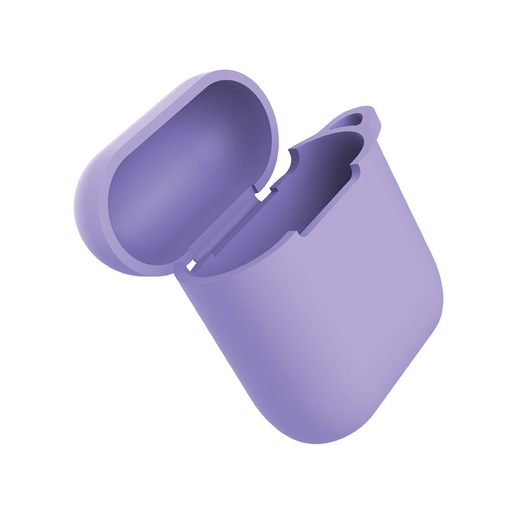 Image of Eva Fruit Custodia AirPods in silicone morbido con base piatta - viola