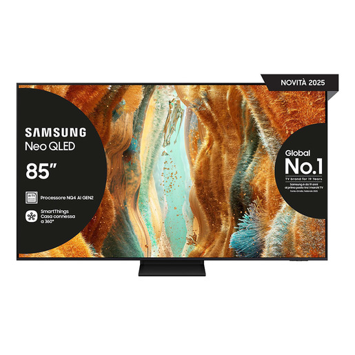 Image of Samsung Neo QLED AI TV 85'' QE85QN70FAUXZT 4K Mini LED, Processore NQ4 AI Gen2, 4K AI Upscaling, Motion Xcelerator 144Hz, Neo Quantum HDR, OTS Lite, AirS
