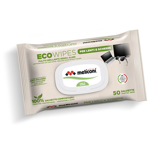 Image of Meliconi Eco Wipes per Lenti e Schermi kit per la pulizia LCD/LED/Plasma, LCD/TFT/Plasma, Telefono cellulare/smartphone, Computer portatile, Tablet PC