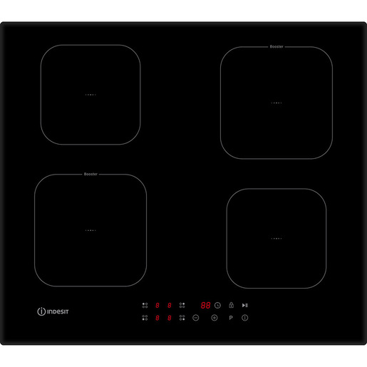 Image of Indesit IS F 18Q60 NE Piano cottura a induzione 60cm, 4 zone, comandi +/-