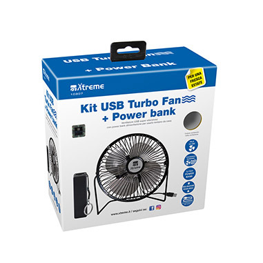 Richter 1489133 Ventilatore USB E Micro USB, Colore Nero/Rosso, Plug And Play