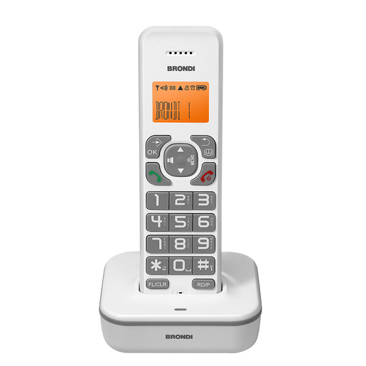 Image of Brondi Bravo Star Telefono DECT Identificatore di chiamata Grigio, Bianco