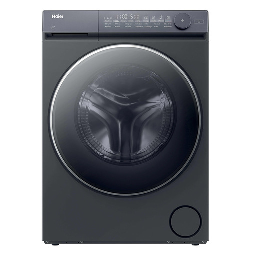 Haier X Series 7, Lavatrice Carica Frontale 12 KG, 40% più efficente della classe A, 1400 giri, Antracite, Direct Motion, Vapore, Wi-Fi, Smart AI, Scrusc