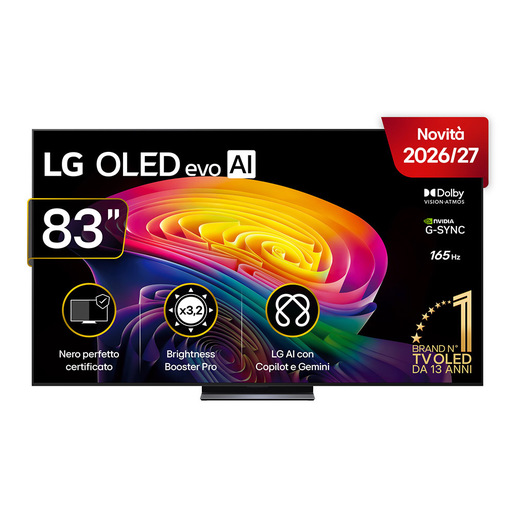 immagine di LG OLED evo AI 83'' Serie C6 Pro OLED83C66LB, 4K, Hyper Radiant Color, Precision HDR, Processore α11 Gen3, SMART TV 2026
