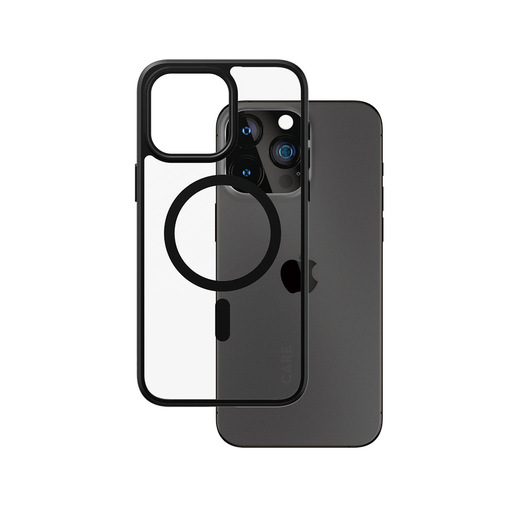 Image of PanzerGlass CARE Flagship Case Transparent Urban Combat w. Black MagSafe iPhone 15 Pro Max