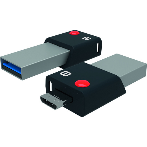 Image of Emtec Mobile & Go 8GB unità flash USB USB Type-A / Micro-USB 3.2 Gen 1 (3.1 Gen 1) Nero, Argento