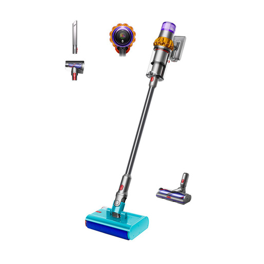 Dyson V15s Detect Submarine Aspirapolvere 2 in 1 Batteria Secco e bagnato Senza sacchetto 0,77 L Nichel, Giallo
