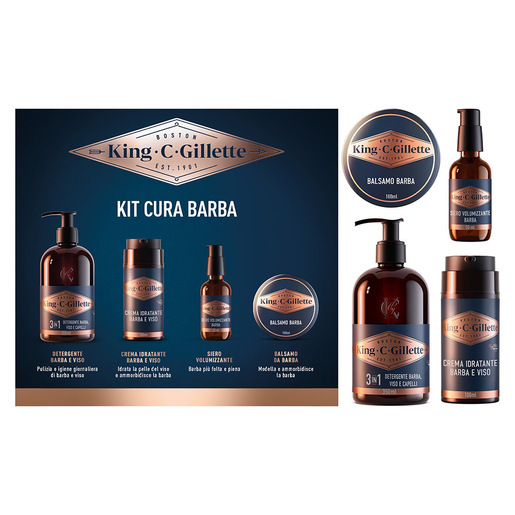 Image of Gillette King C. Kit Cura Barba Per Una Barba Profumata Ogni Giorno