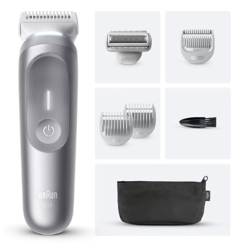 Image of Braun Series 7 BG7550 rrasoio corpo WetDry Grigio