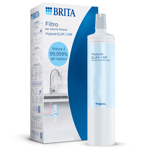 Image of Brita Filtro per mypure SLIM V-MF, 1 filtro (8000L) di ricambio per il sistema filtrante per acqua priva di batteri al 99,999% con gusto migliore