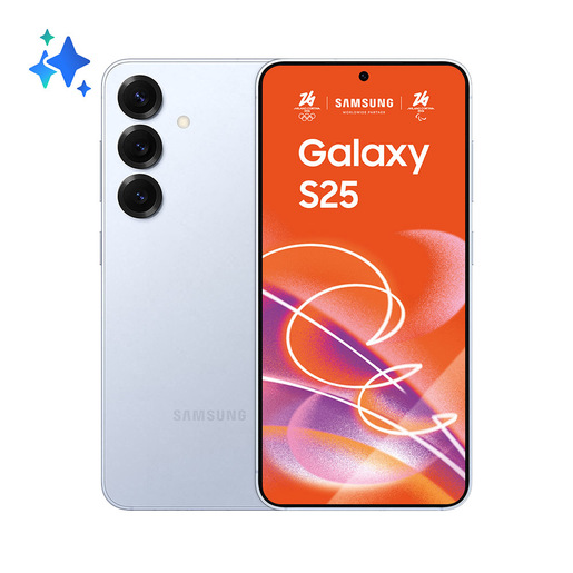 Image of Samsung Galaxy S25 Smartphone AI, Display 6.2'' FHD+ Dynamic AMOLED 2X, Fotocamera 50MP, RAM 12GB, 512GB, 4.000 mAh, Icyblue