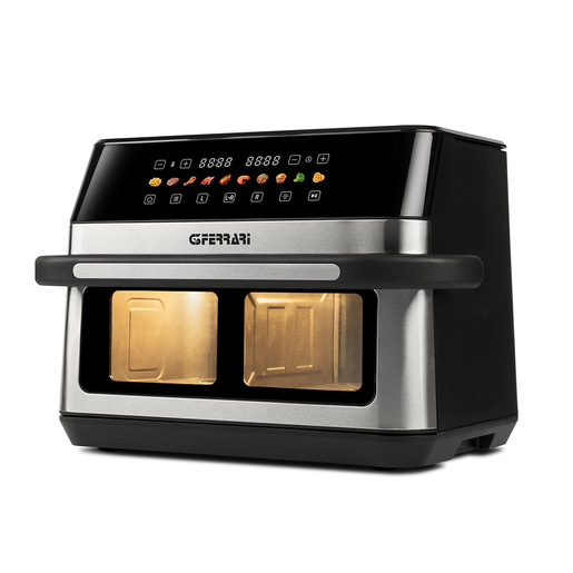 Image of G3 Ferrari G10223 friggitrice Doppia 12 L Indipendente 2200 W Friggitrice ad aria calda Nero, Acciaio inox