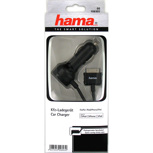 Image of Hama Caricatore da auto per New iPad/iPad2/iPad, 12V 2,1A, cavo integr