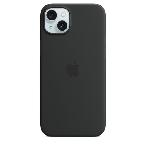 Image of Apple Custodia MagSafe in silicone per iPhone 15 Plus - Nero
