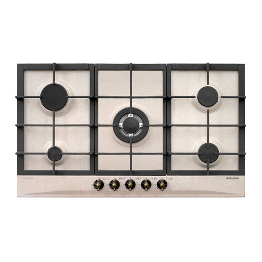 Image of Glem Gas GT955HSA piano cottura Sabbia Da incasso 90 cm 5 Fornello(i)