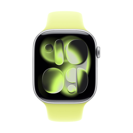 Apple Cinturino Sport giallo neon (46 mm) - S/M