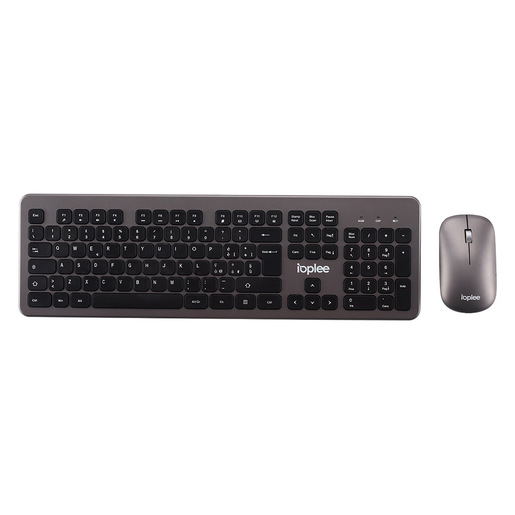 Image of IOPLEE 290G tastiera Mouse incluso Ufficio RF Wireless QWERTY Nero, Grigio