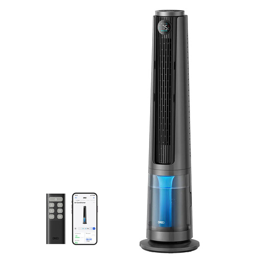 Dreo TurboCool 765S – Ventilatore a Nebulizzazione Smart 3-in-1: Raffredda fino a 6°C in 60s – Flusso d'Aria 10,4 m/s (18,2m), Silenzioso 20dB, Serbatoio
