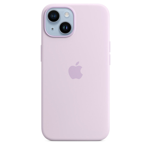 Image of Apple Custodia MagSafe in silicone per iPhone 14 - Lilla