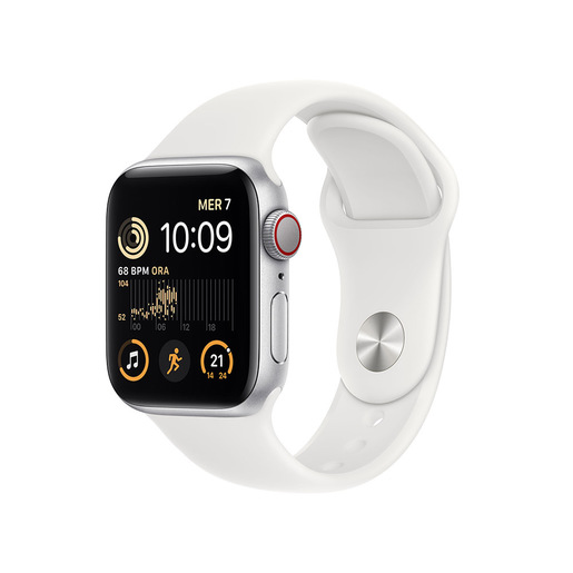 Image of Apple Watch SE GPS + Cellular 40mm Cassa in Alluminio color Argento co