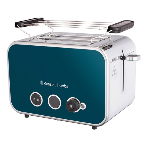 Image of Russell Hobbs Distinctions Ocean Blue Toaster 6 2 fetta/e 1600 W Blu, Acciaio inox