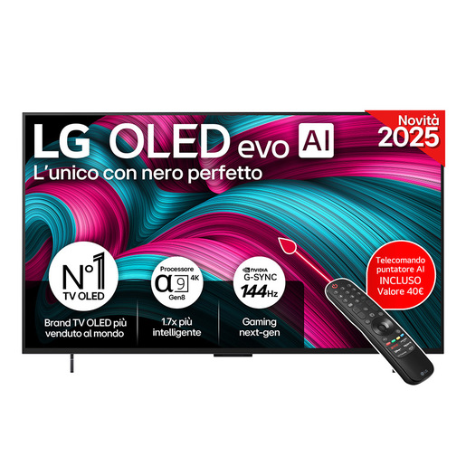 Image of LG OLED evo AI OLED42C55LA TV Serie C5 42'' 4K, ?9 Gen8, Dolby Vision, 20W, 4 HDMI, VRR 144Hz, Smart TV WebOS 25