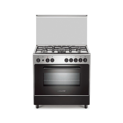 Image of Bertazzoni La Germania Stile S85C61XT19 cucina Elettrico Gas Nero, Acciaio inox