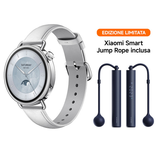 Image of Xiaomi Watch S4 41mm + Jump Rope, White 3,35 cm (1.32'') AMOLED Digitale Argento