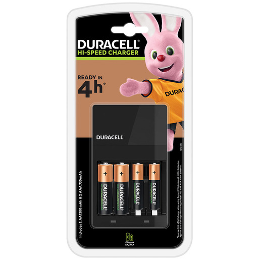 Image of Duracell Caricabatterie 4 ore + 2xAA, 2xAAA