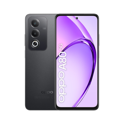 OPPO A80 5G Smartphone, AI Doppia Fotocamera 50+2MP, Selfie 8MP, Display 6.67'' 120HZ LCD HD+, 5100mAh, RAM 16 GB (8+8) + ROM 256GB, IP54, [Versione