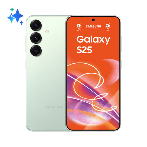 Samsung Galaxy S25 Smartphone AI, Display 6.2'' FHD+ Dynamic AMOLED 2X, Fotocamera 50MP, RAM 12GB, 256GB, 4.000 mAh, Mint