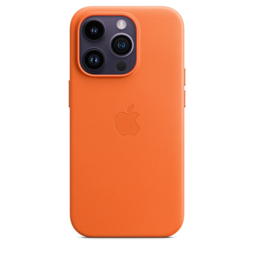 Image of Apple Custodia iPhone 14 Pro in Pelle - Arancione