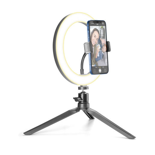 Image of Tech Pop Selfie Ring - Universale Treppiede con anello led luminoso per riprese video e selfie