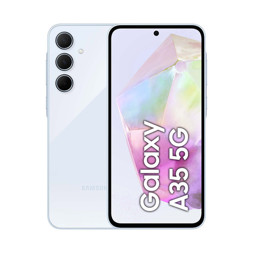Samsung Galaxy A35 5G Display FHD+ Super AMOLED 6.6'', Android 14, 6GB RAM, 128GB, Dual SIM, Batteria 5.000 mAh, Awesome Iceblue