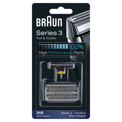 Image of Braun Series 3 Testina di ricambio 31S color argento - Compatibile con