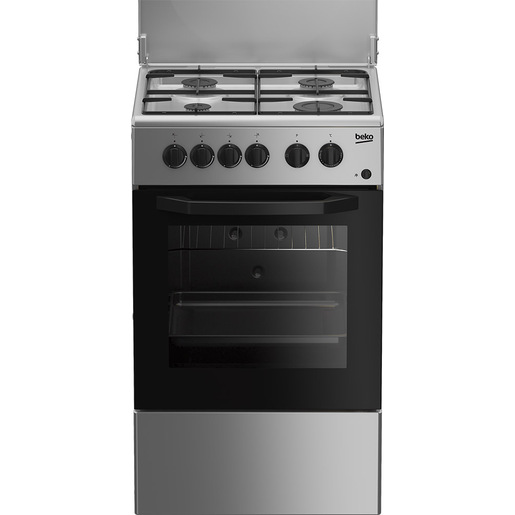 Image of Beko CSS42014FS cucina A Elettrico Gas Nero, Argento
