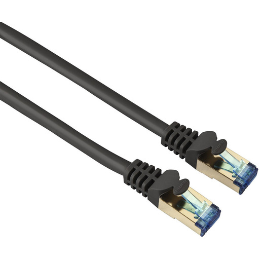 Image of Hama Cavo rete Patch 8p8c M (RJ 45)/8p8c M (RJ 45), 5 metri,CAT 6, STP, connettori dorati, grigio, 3 stelle