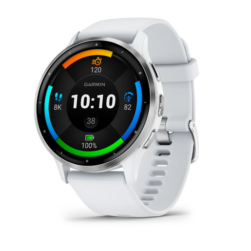 Image of Garmin Venu 3 3,56 cm (1.4'') AMOLED 45 mm Digitale 454 x 454 Pixel Touch screen Argento, Bianco Wi-Fi GPS (satellitare)