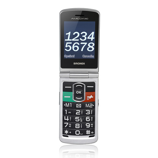 Image of Amico N°Uno 108 g Silver Senior phone