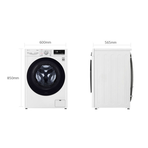 Image of LG F4WV509SAE Lavatrice 9kg AI DD, Classe AAA, 1400 giri, TurboWash, Vapore
