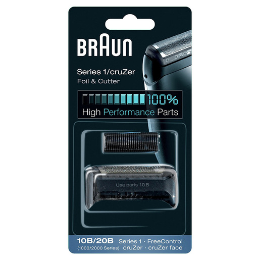 Image of Braun Series 1 Testina di Ricambio per Rasoio Elettrico Uomo 10B. Per Un Rasoio Come Nuovo Ogni Giorno. Nero