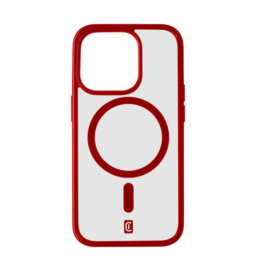 Image of Cellularline Pop Mag - iPhone 15 Pro Custodia trasparente con bordi colorati compatibile con ecosistema Magsafe