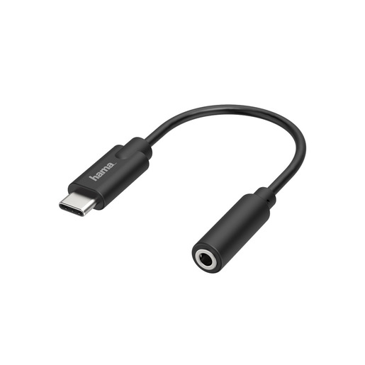 Image of Hama Cavo adattatore USB Type C / presa jack 3.5 mm, 0,10 mt, nero