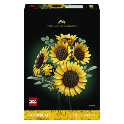 Image of LEGO Botanicals 11502 Bouquet di Girasoli, Fiori Artificiali per Adulti, Girasoli Finti, Steli di Eucalipto, Regalo per Donne