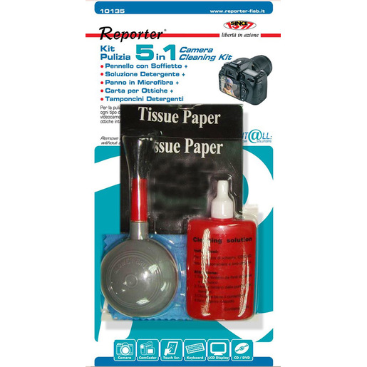 Image of Reporter 10135 kit per la pulizia LCD/TFT/Plasma Panni umidi/asciutti e liquido per la pulizia dell'apparecchiatura