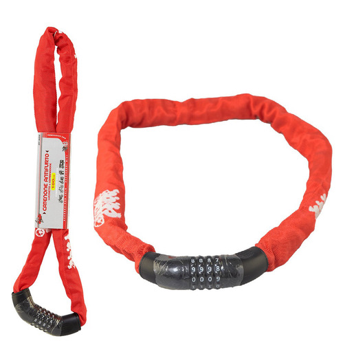 Image of Rhütten 263538 antifurto per bicicletta Nero, Rosso 100 cm Blocco per catena