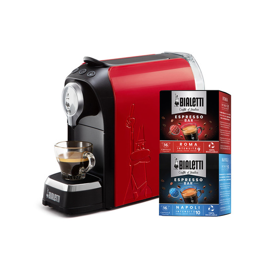 Image of Bialetti Bundle Super Rosso + 32 caps